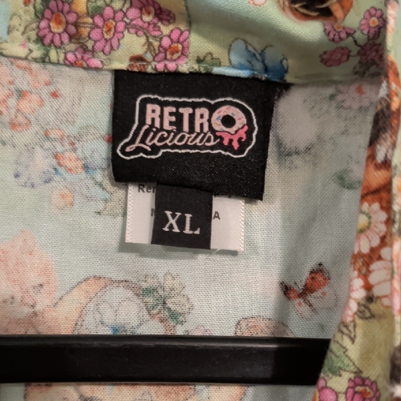 Retrolicious Cat Print Blouse - Picture 2 of 4